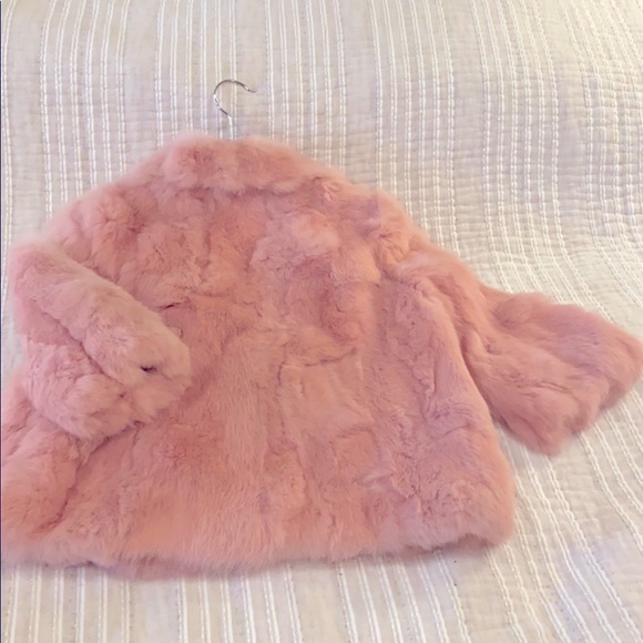 Bluegirl Blush Rabbit Fur Teddy/Coat/Jacket Size S - Picture 9 of 13